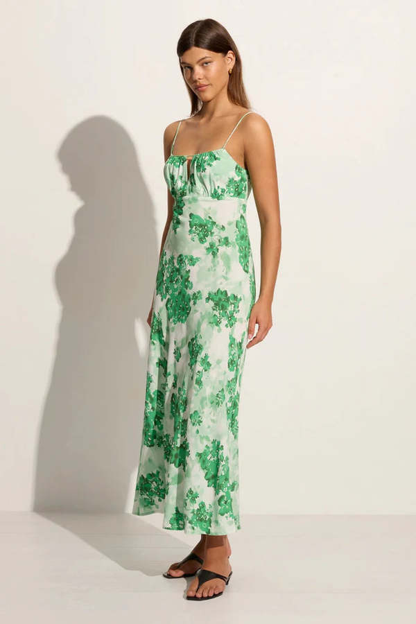 green faithfull the brand dress WEDTREND Women Green Floral Sequin Mother of the Bride Dress A Line Pleated  V Neck Long Wedding Guest Dress main image 0