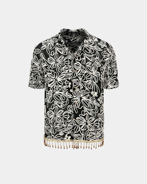 ANDERSSON BELL Flower Jacquard Shirt - Black | Garmentory