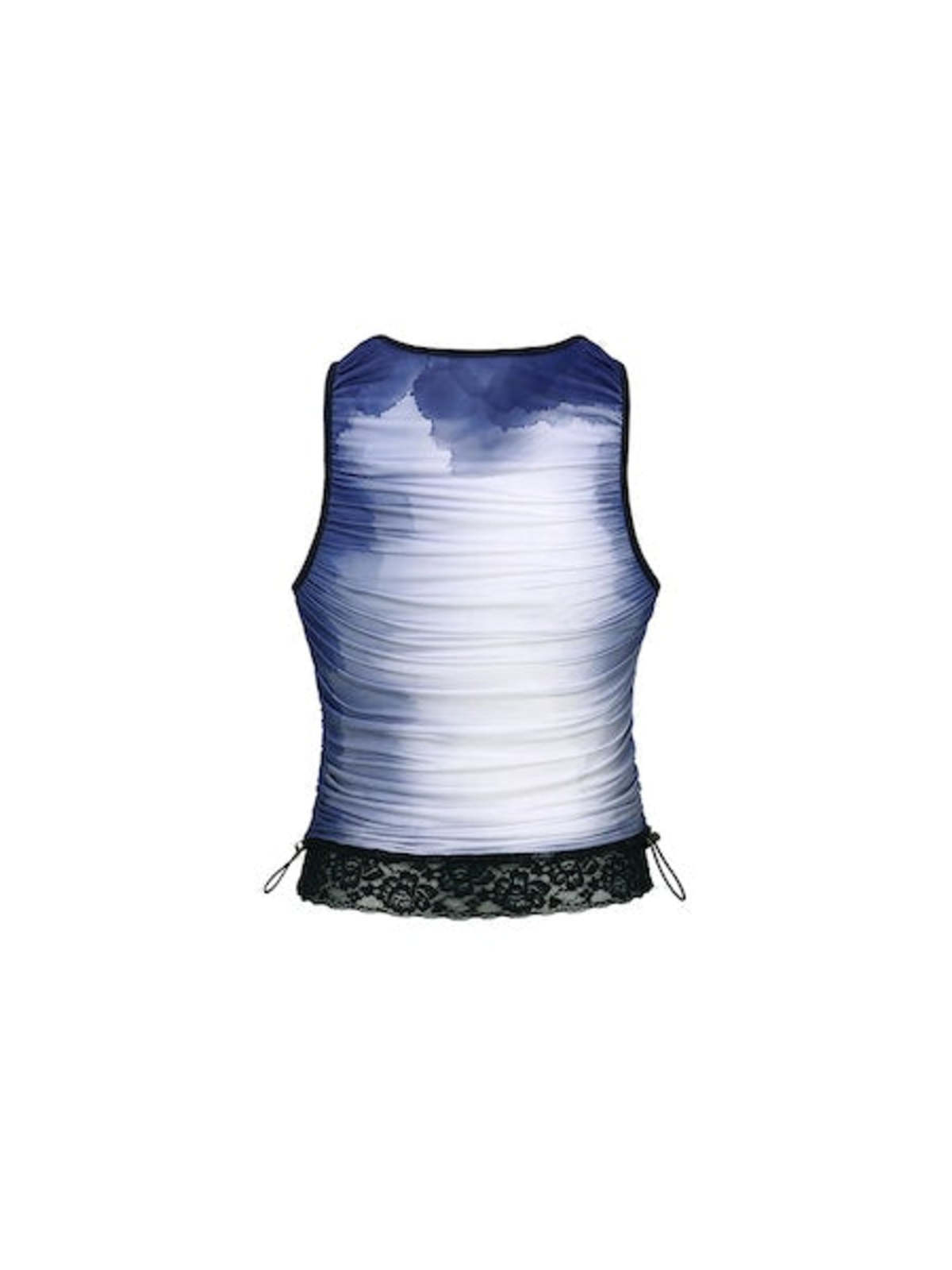 ANDERSSON BELL Lisa Watercolour Sprayed Logo Shirring Top