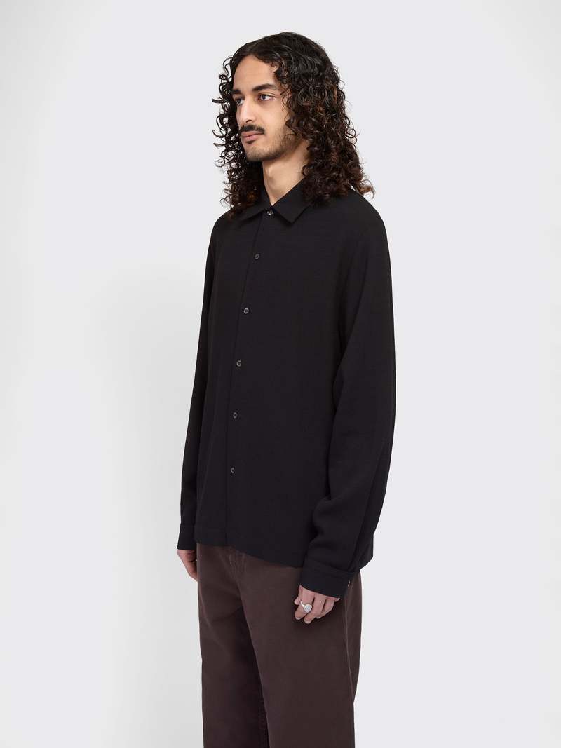 Séfr Sense Shirt - Black Crepe | Garmentory