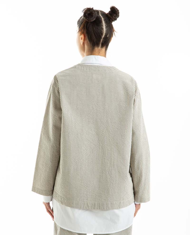 Engineered Garments Cutaway Jacket - Navy/Natural | Garmentory