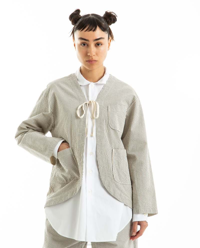 Engineered Garments Cutaway Jacket - Navy/Natural | Garmentory