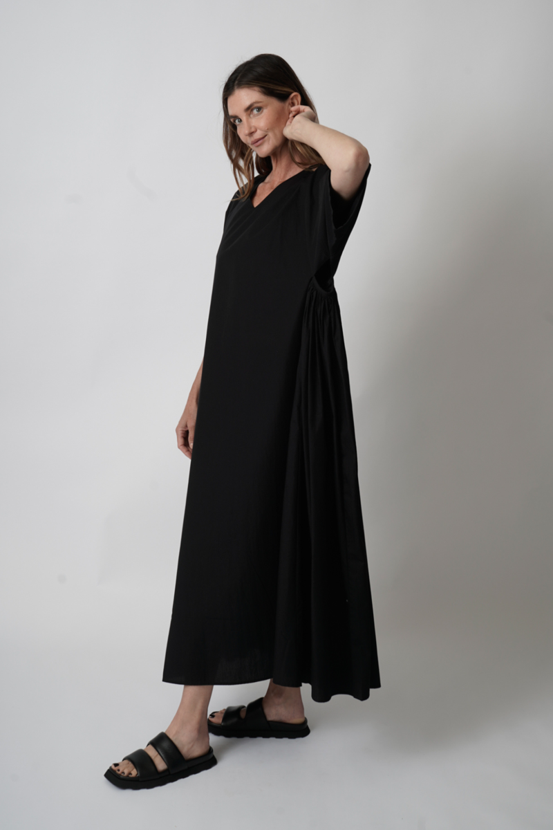 Black Crane Star Neck Dress - Black | Garmentory