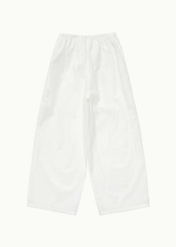 【BAON】Manori banding wide cotton pants AMOMENTO COTTON BANDING WIDE PANTS - WHITE | Garmentory