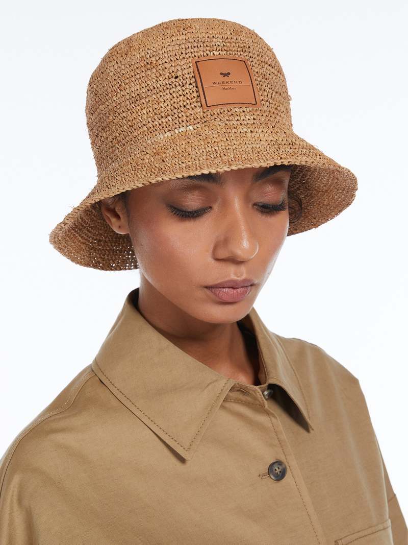【関税&送料込】Max Mara Embroidered Polyester Tessa Bucket Max Mara Tessa Bucket Hat in Beige | endource