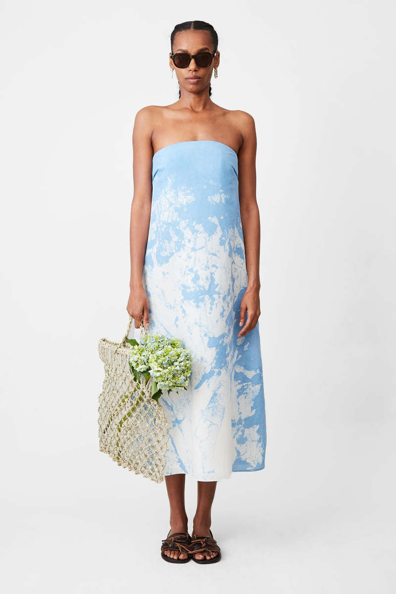 Caron Callahan Mercedes Dress - Blue Tumble