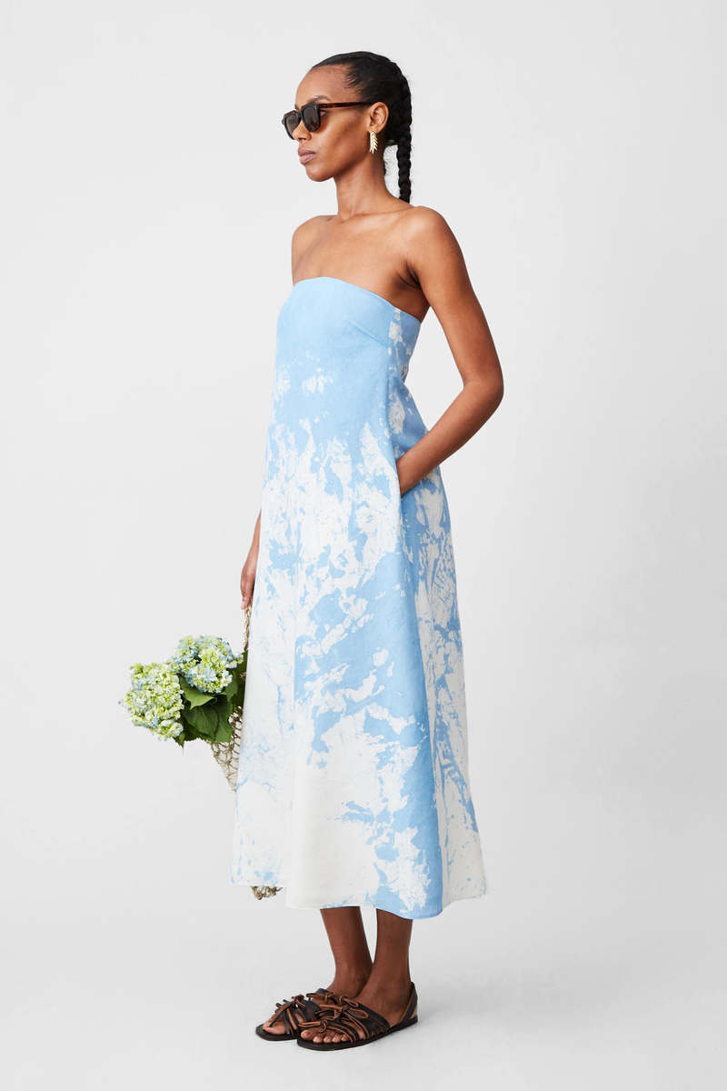 Caron Callahan Mercedes Dress - Blue Tumble