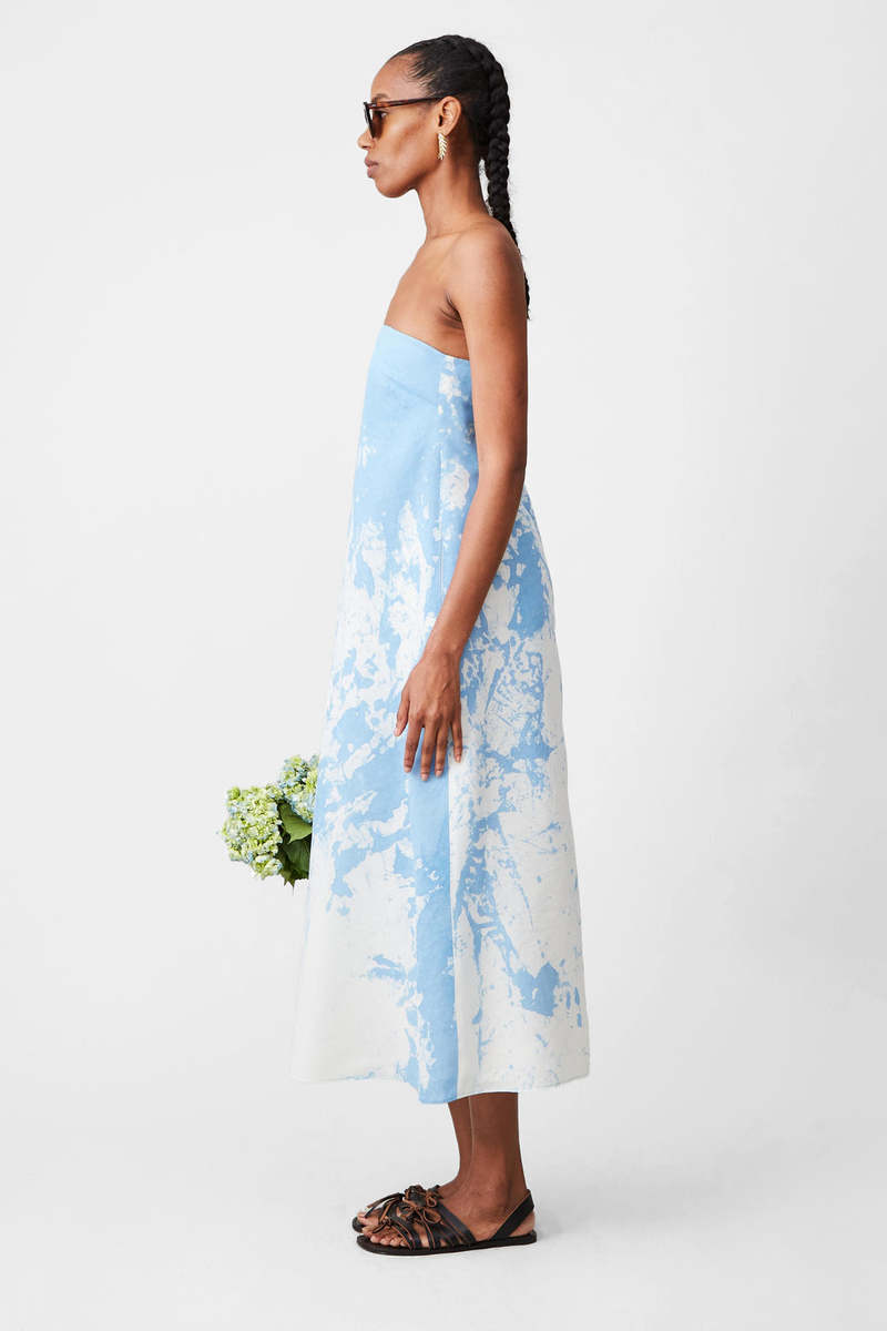 Caron Callahan Mercedes Dress - Blue Tumble