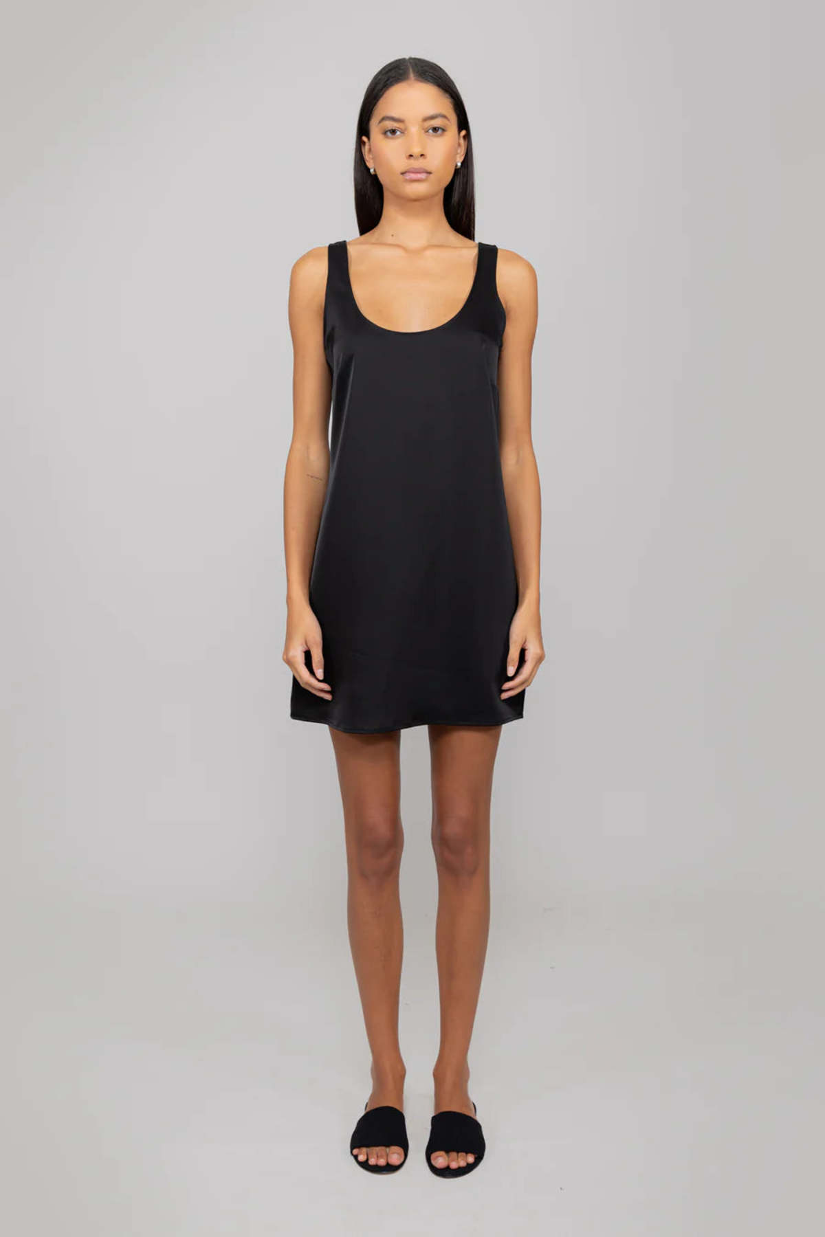 Leset Barb Tank Dress - Black | Garmentory