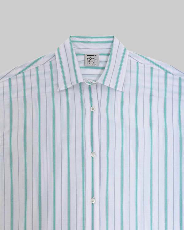 トップス baserange ole Shirt Organic Cotton Baserange Ole Shirt - Blue Stripe | Garmentory