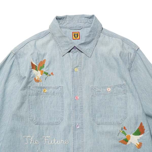 Human Made Chambray Work Shirt - Indigo | Garmentory