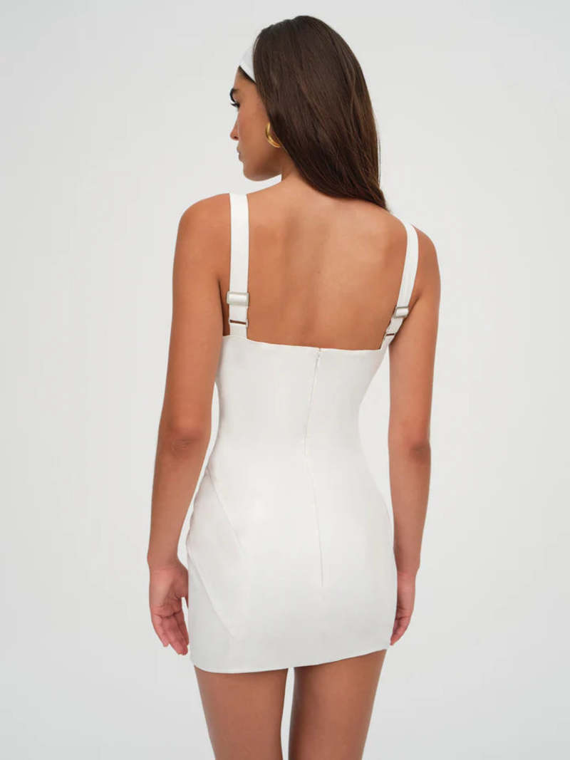 tilly denim mini dress For Love & Lemons Tilly Denim Mini Dress
