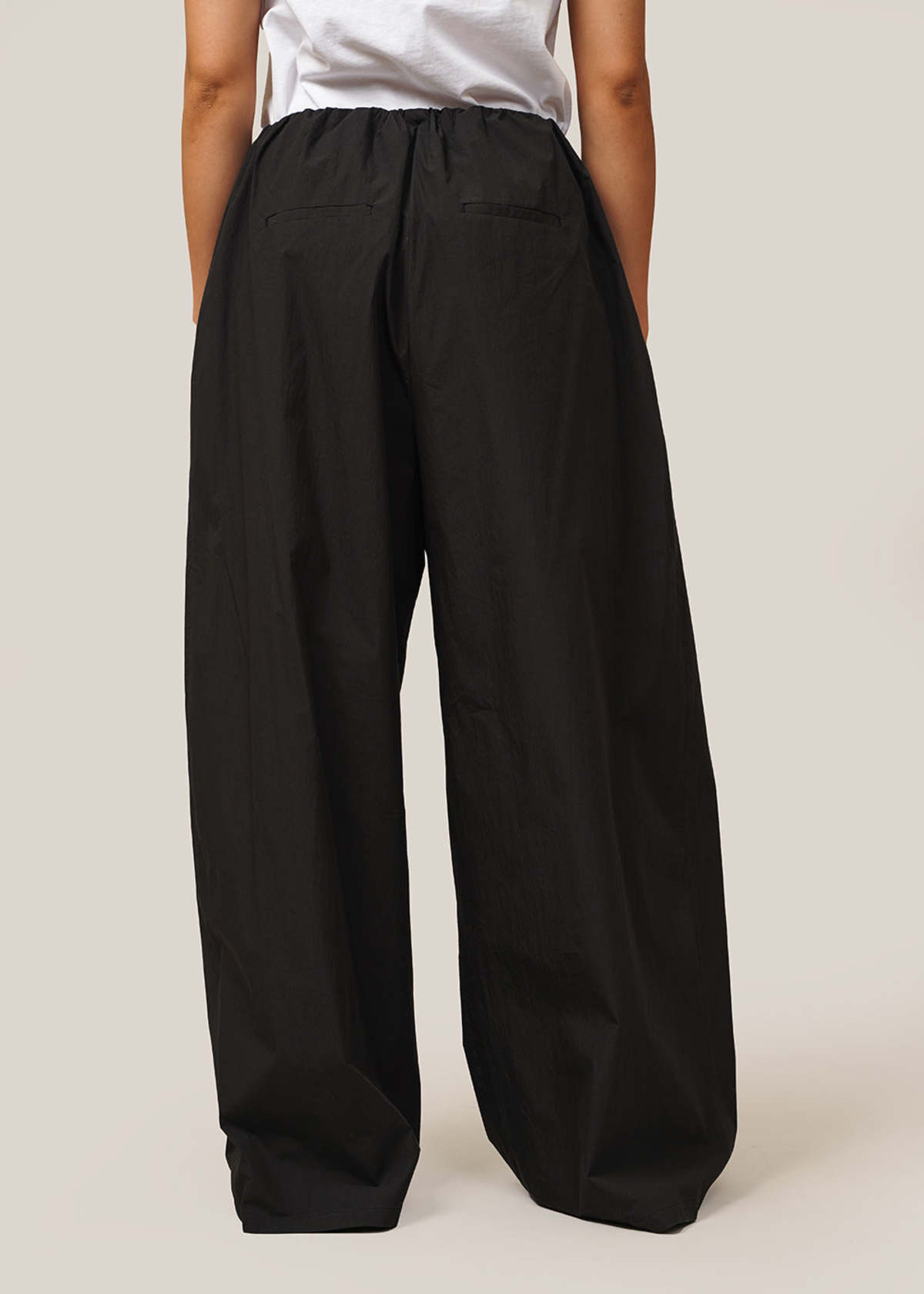 【BAON】Ludivi Banding Bijo Wide Cotton Pants Cotton wide banding pants, Black - vadefy | 60% - Asian