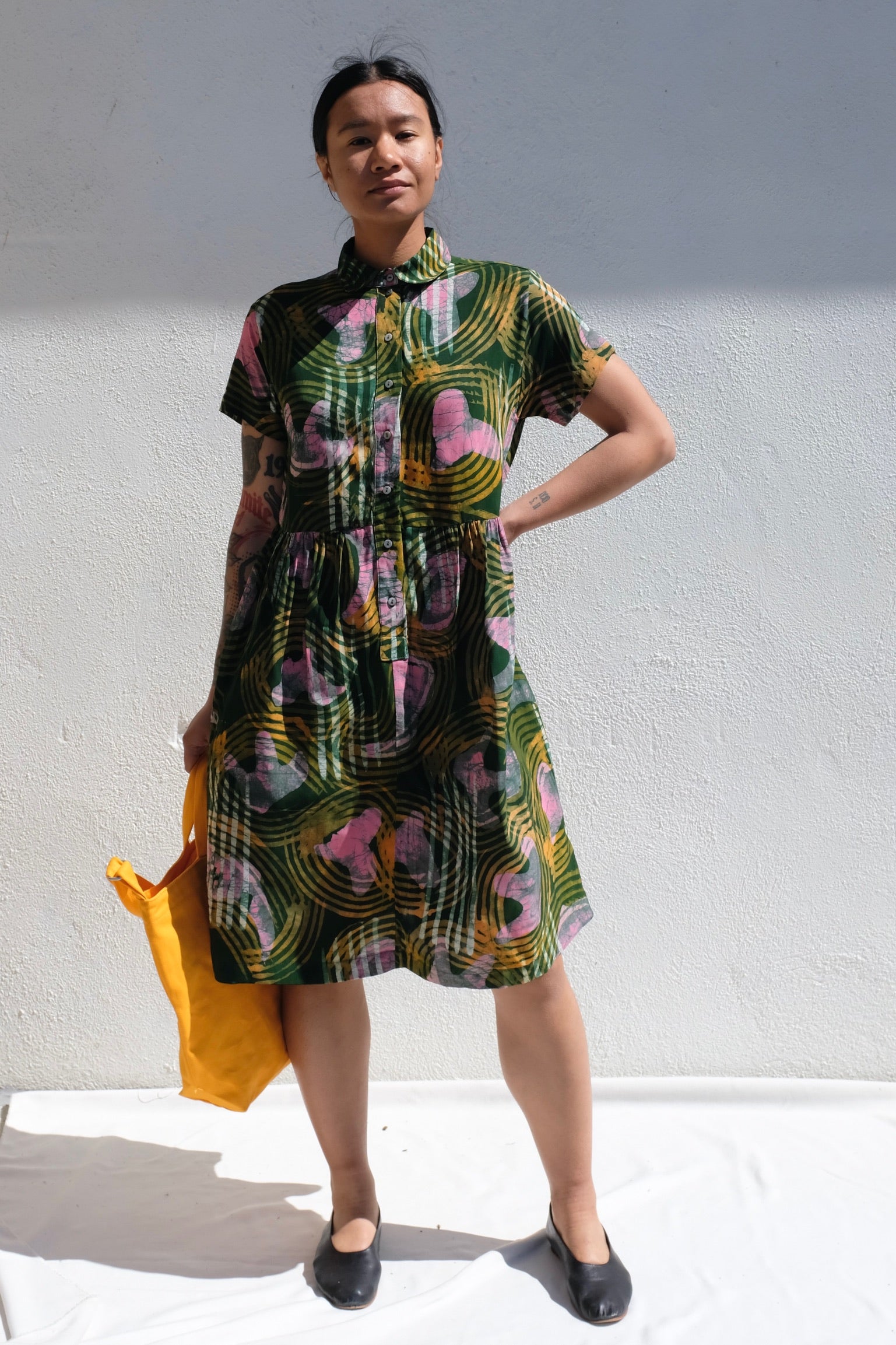 knee length dresses for ladies Helia Bow Front Midi Dress