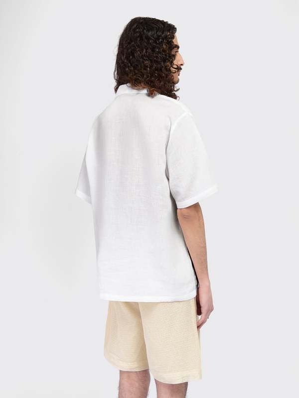 シャツ Sefr DALIANFEA Short Sleeve Shirt Feather White DALIANFEASS2 Séfr Dalian Shirt - Feather White | Garmentory