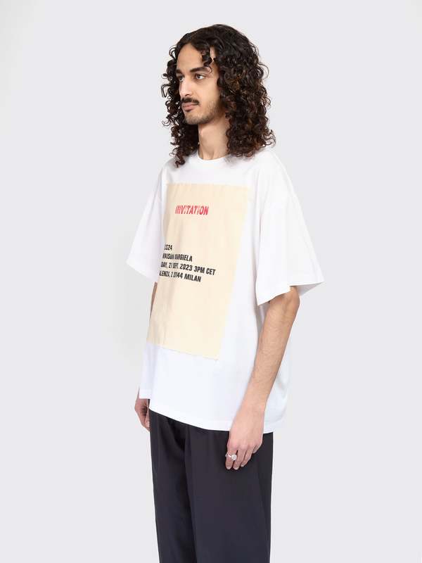 MM6 Maison Margiela Invitation Print T-Shirt - Off White | Garmentory