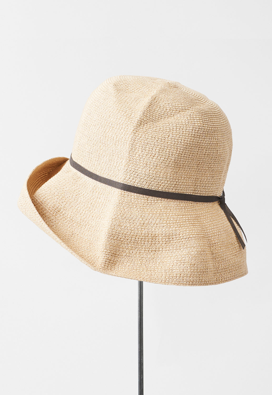 帽子 mature ha.   paper braid hat wide Mature Ha. Waterproof Paper Braid Switch Wide Hat in Black