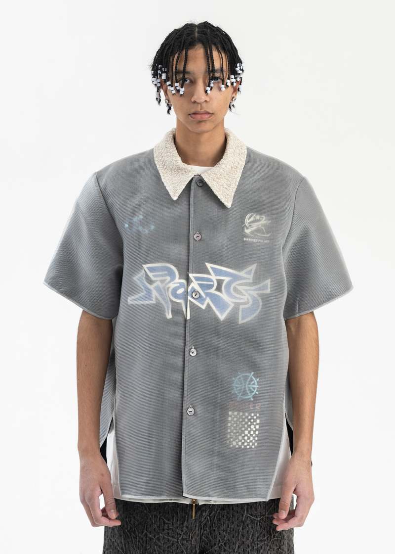 NAMESAKE EUPHORIC BLACK BILL WARM UP LAYERED SHIRT - Black