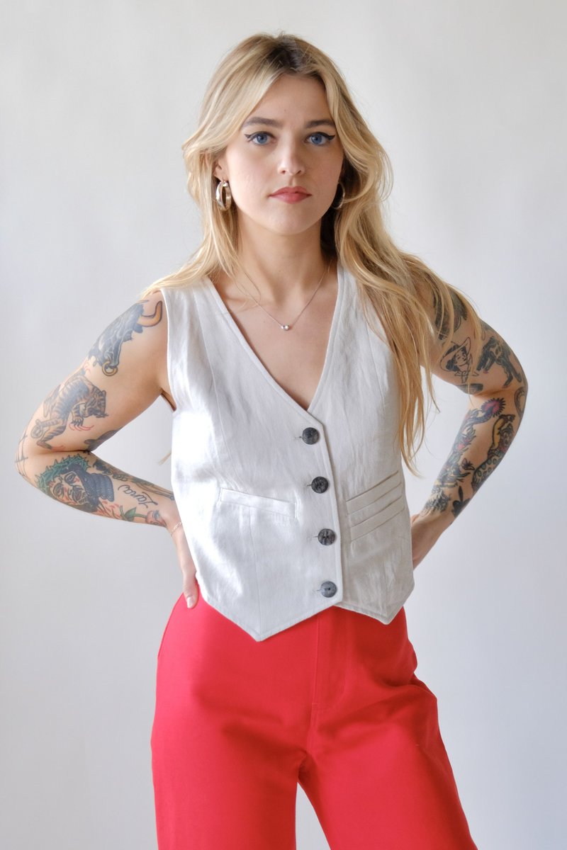 Maria Stanley Farra Vest - Bone Maria Stanley Farra Vest - Bone