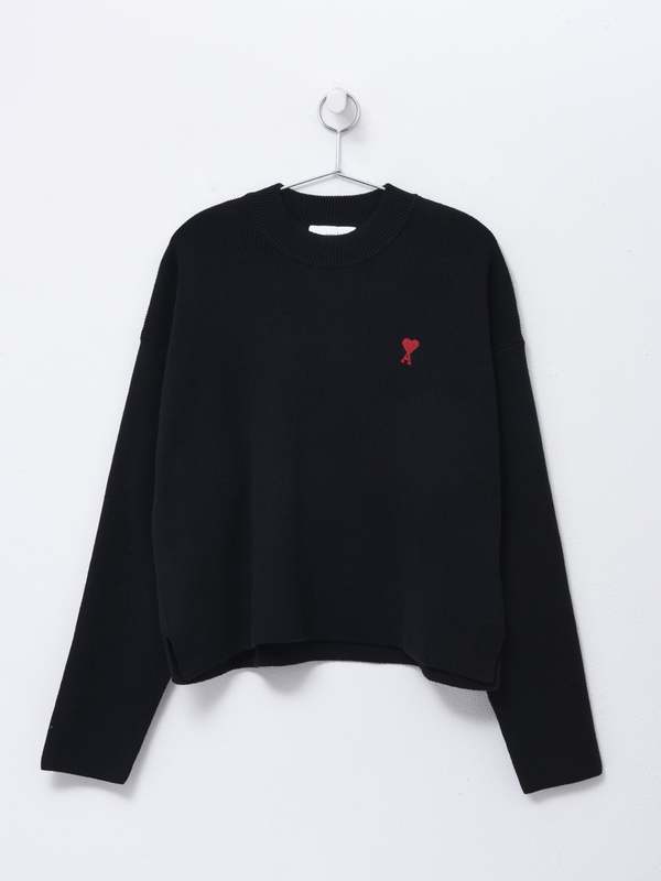 [AMI]★25FW★正規品★Adc Sweatshirt AMI Paris BOXY RED ADC SWEATER Black | BSTN Store