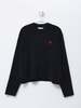 AMI RED ADC CREWNECK SWEATER - BLACK - Thumbnail 1