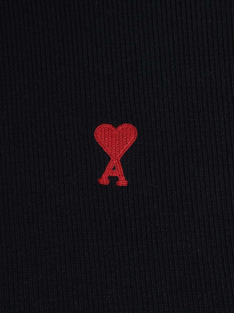 AMI RED ADC CREWNECK SWEATER - BLACK | Garmentory