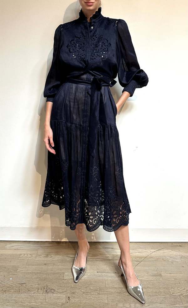 knee length dresses for ladies DEA KUDIBAL Raya Silk Midi Dress main image 1