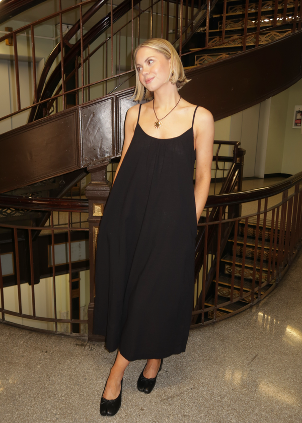 KAFFE Pauline Midi Dress - black on Garmentory