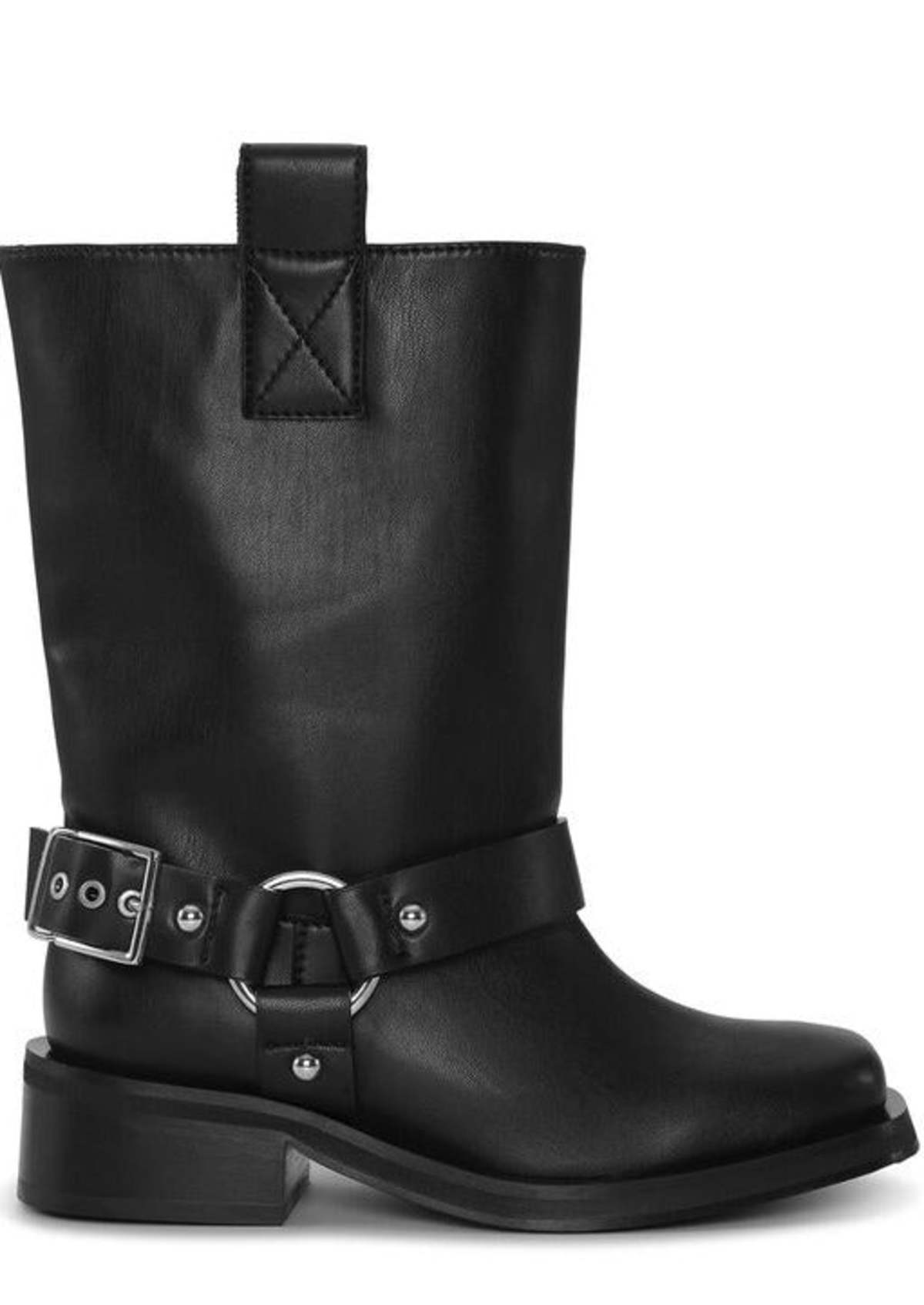 ミドルブーツ GANNI Women Boots S2784 BLACK Black Black Feminine Buckle High Boots | GANNI US