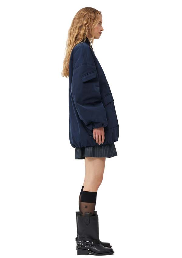 Ganni Biker Tubular Mid Shaft Boot - Black | Garmentory
