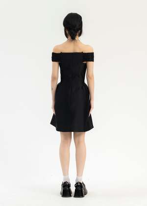 Shushu/Tong Curved One-Shoulder Dress - Black | Garmentory