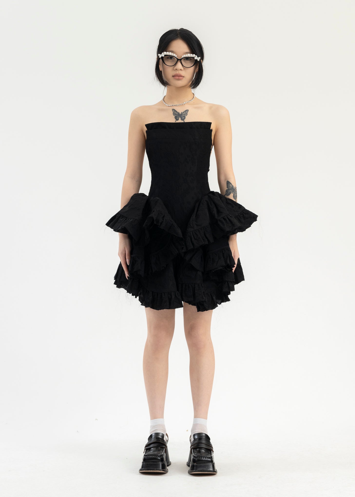 Shushu/Tong Irregular Hem Sheath Dress - Black | Garmentory