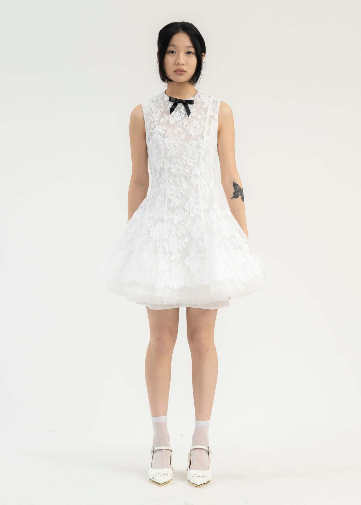 Shushu/Tong Puffy Sleeveless Dress - White | Garmentory