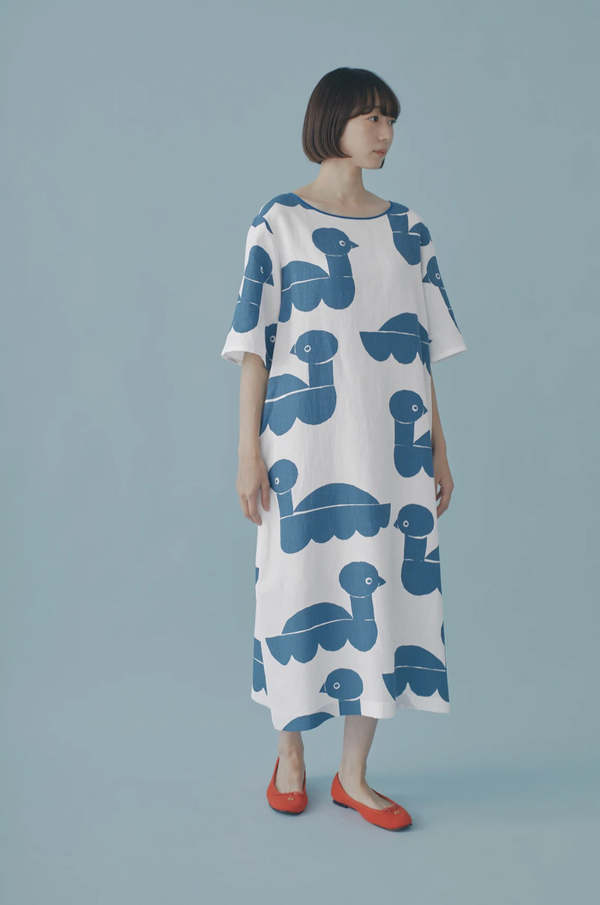 MINA PERHONEN Sea Birds Dress - White | Garmentory