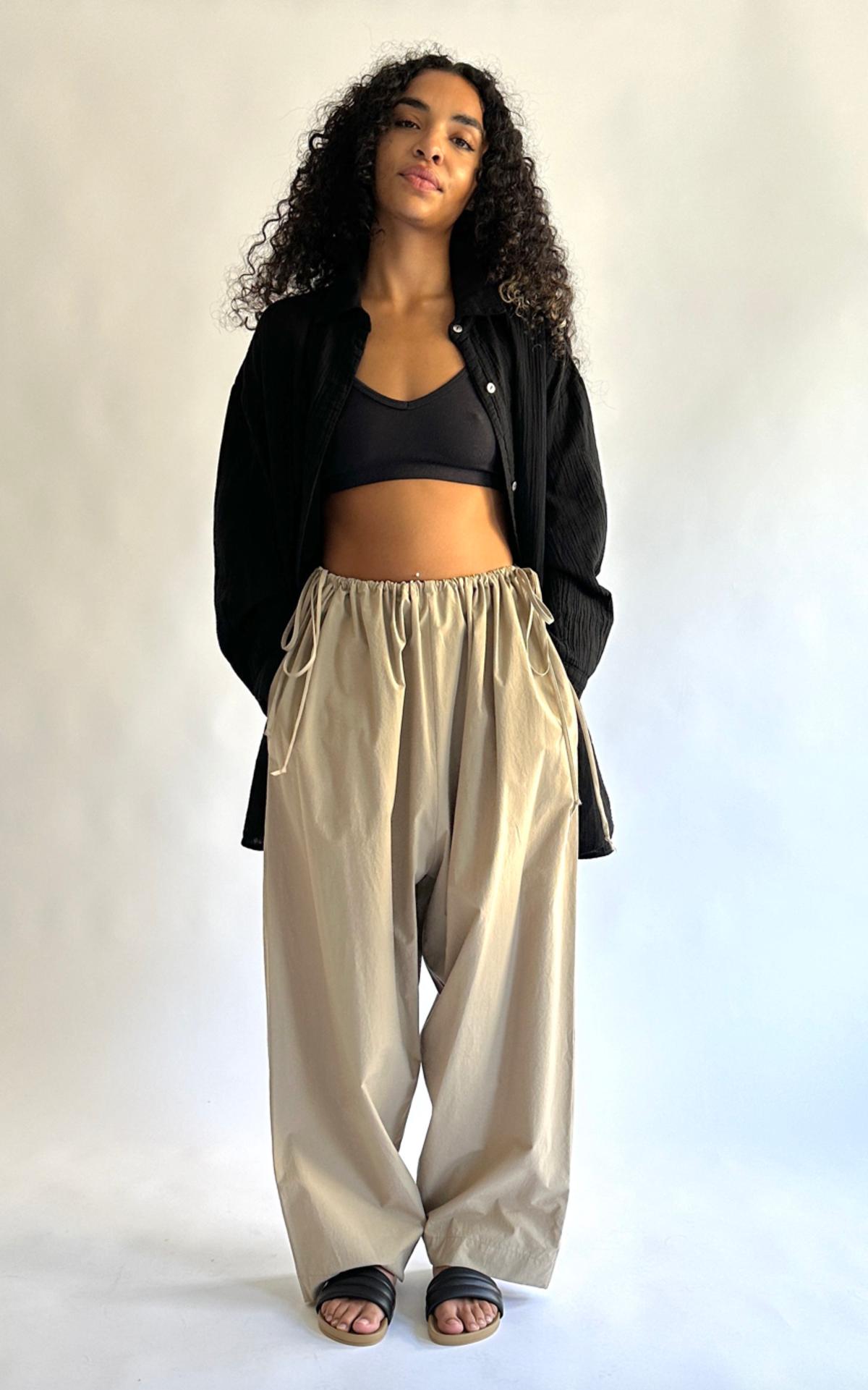 Modern Weaving Balloon Pant - Taupe | Garmentory