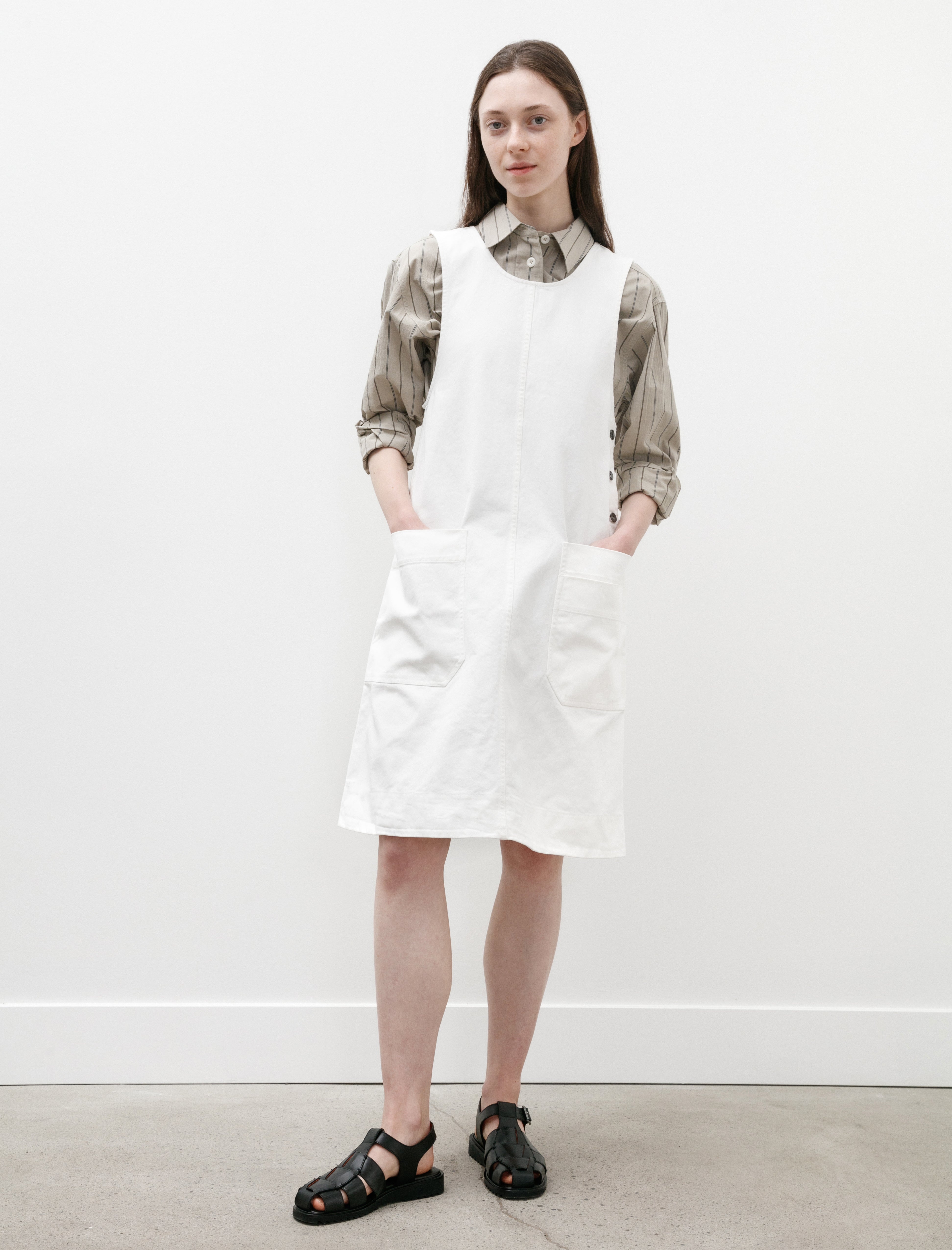 Margaret Howell|DRESSES (MHL PATCH POCKET DAY DRESS - O MHL-Patch-Pocket-Day-Dress-