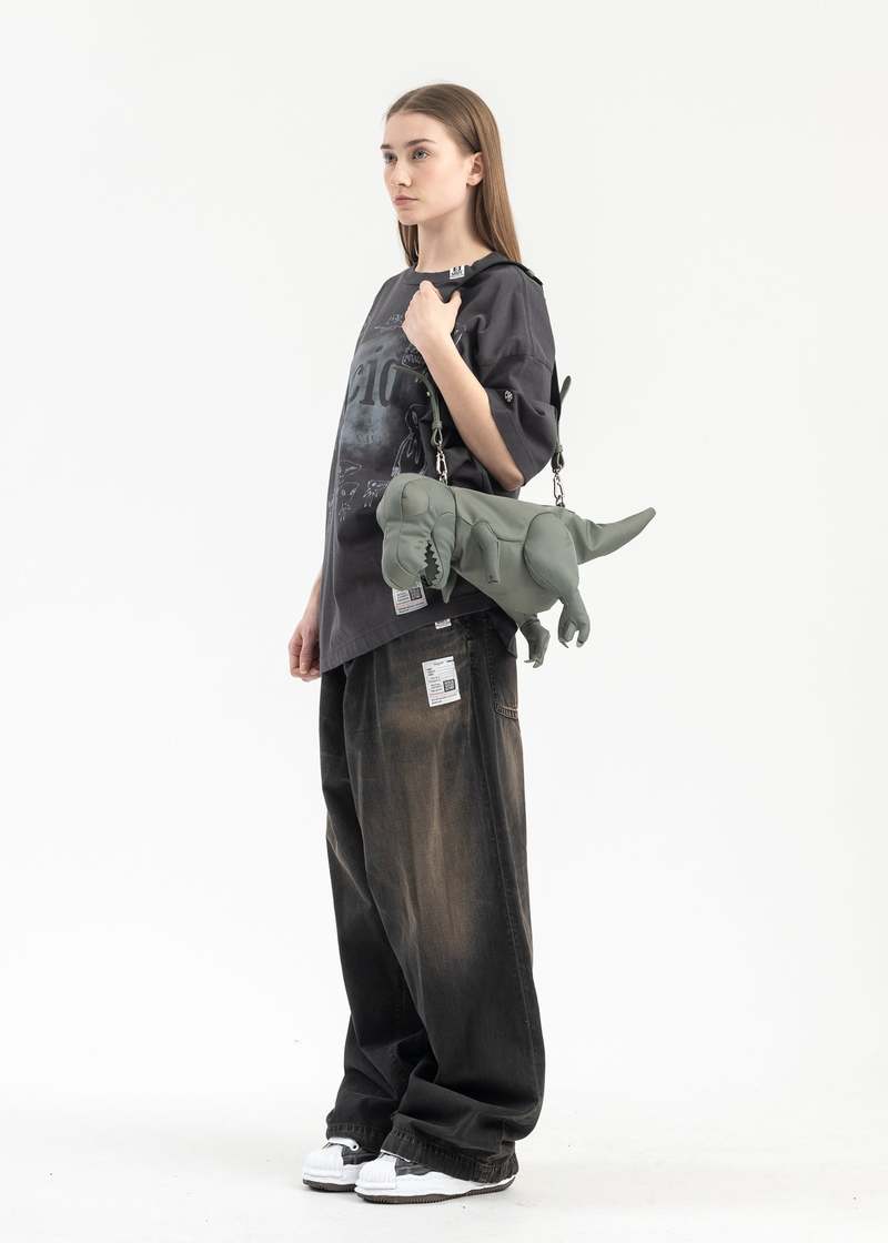 Mihara Yasuhiro LIGHT DENIM WIDE PANTS - BLACK | Garmentory