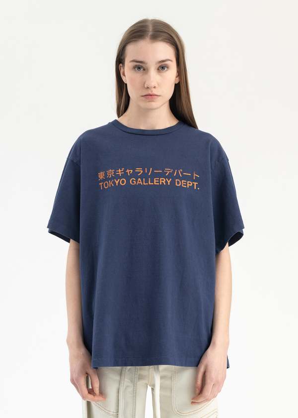 GALLERY DEPT. Tokyo Orange Tee - Navy Blue | Garmentory