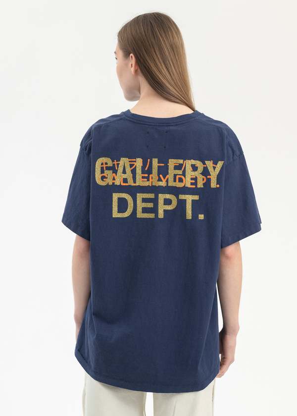 GALLERY DEPT. Tokyo Orange Tee - Navy Blue | Garmentory