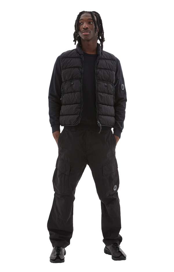 C.P. Company Eco-Chrome R Down Vest - Black | Garmentory