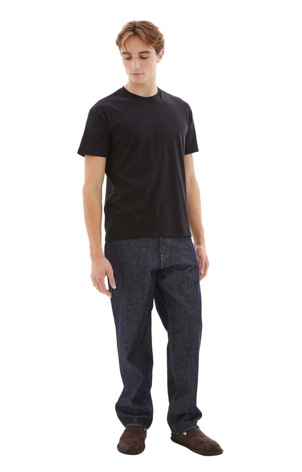 Auralee Seamless Crew Neck T-Shirt - Black | Garmentory