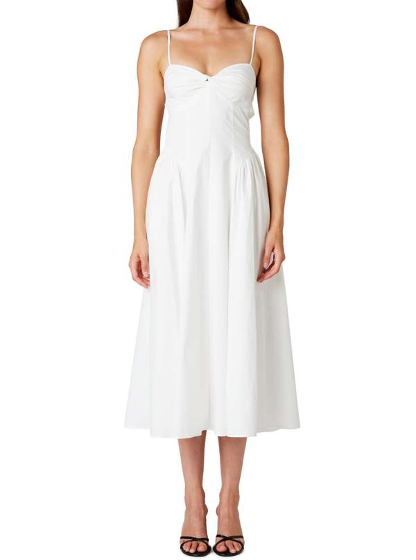 strapless open back dress Beige Boho Crochet Sleeveless D-Ring Shoulder Hooks Detail Open Back Ruffle  Maxi Dress /1-2-2 main image 1