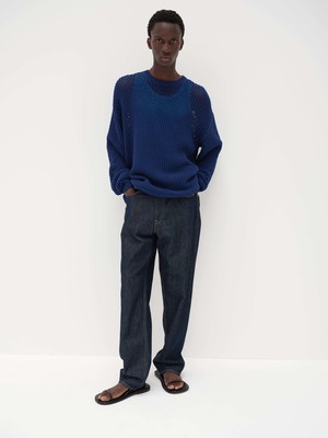 Auralee Hard Twist Denim Wide Pants - Indigo | Garmentory