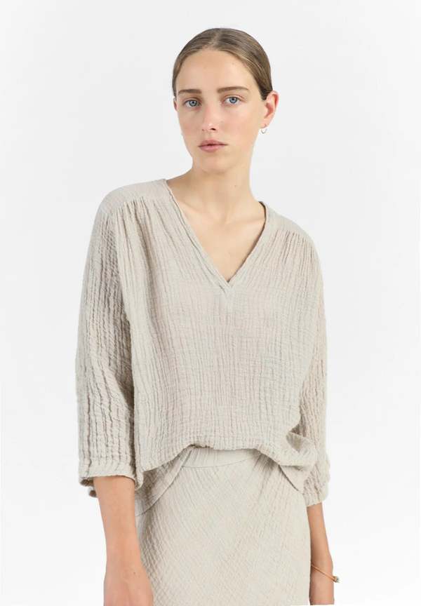 Masscob Tie Front Top