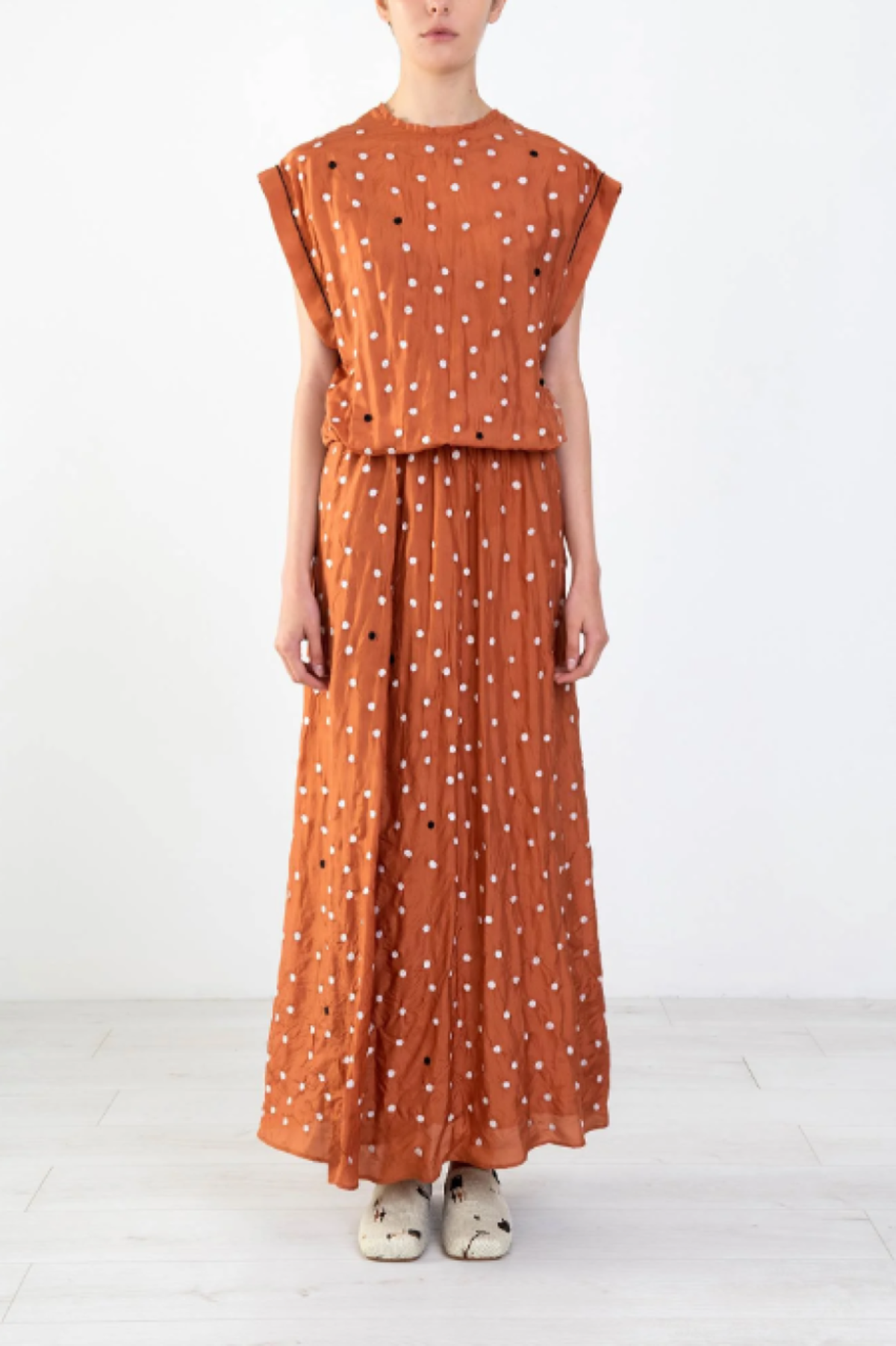 asos brown polka dot dress Brown Polka Dot Wrap Frill Dress  AX Paris