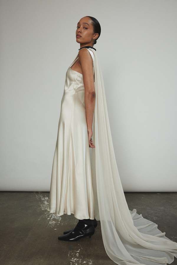 Silk Chiffon Choker Cape | Garmentory