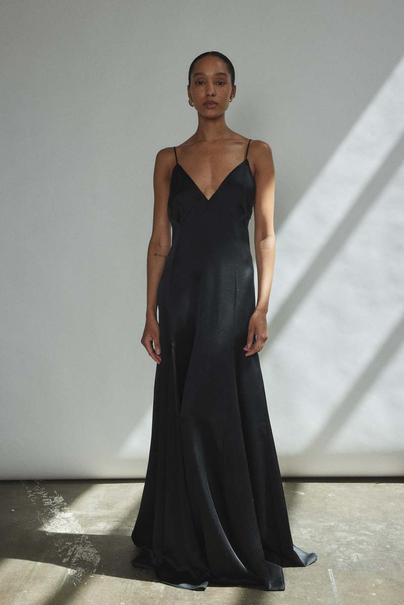 Kamperett Simone Slip Dress - Black