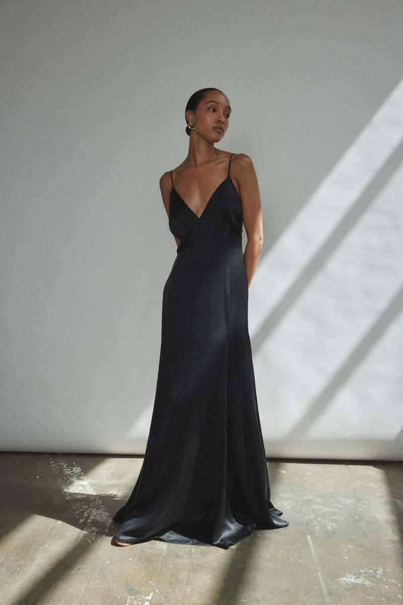 Kamperett Simone Slip Dress - Black