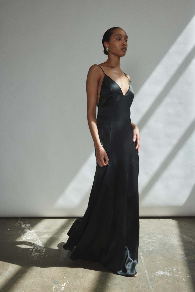 Kamperett Simone Slip Dress - Black