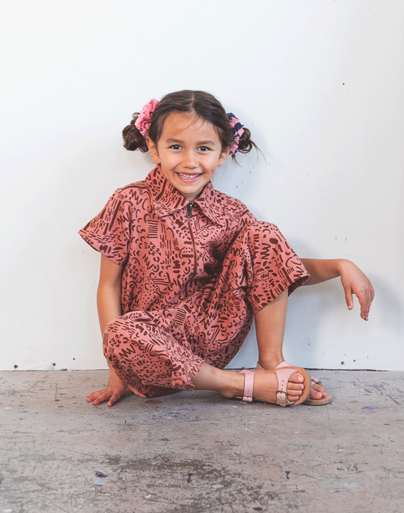 Kids Noble x Jenny Pennywood Organic Utility Suit - Prints Kids Noble x Jenny Pennywood Organic Utility Suit - Prints